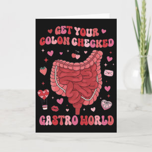 Cartão Mulheres Façam um Check-up no Cólon Gastro Mundo V