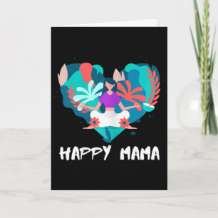 Cartão Mulheres Felizes Mamãe - Dia das Mães Yoga