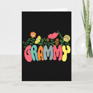 Cartão Mulheres floral retrô vintage grammy feliz dia das