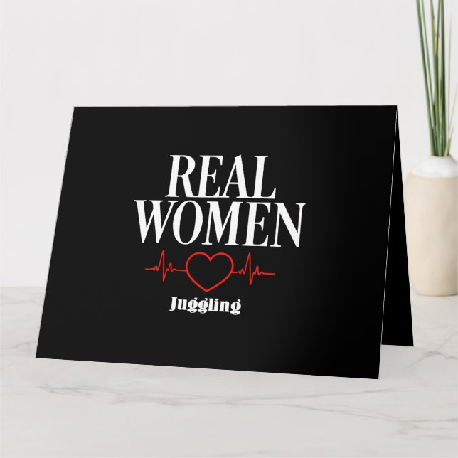 Cartão Mulheres malabarizando Hobby Graphic Themed Décor  (Frente)