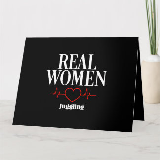 Cartão Mulheres malabarizando Hobby Graphic Themed Décor 