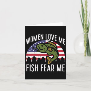 Cartão Mulheres Me Ama Peixe Teme Pescadores Patrióticos