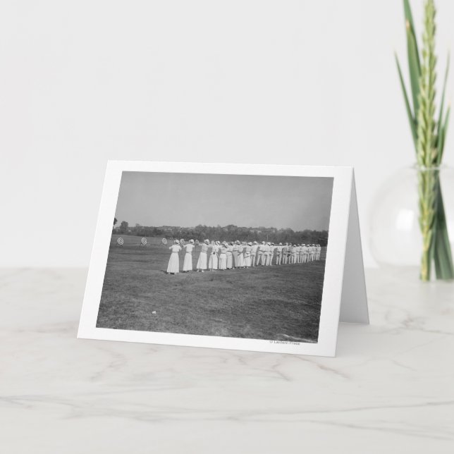 Cartão Mulheres na Archery Encontram Fotografia (Frente)