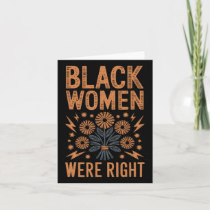 Cartão Mulheres Negras Eram Corajosas Boho Floral Resiste