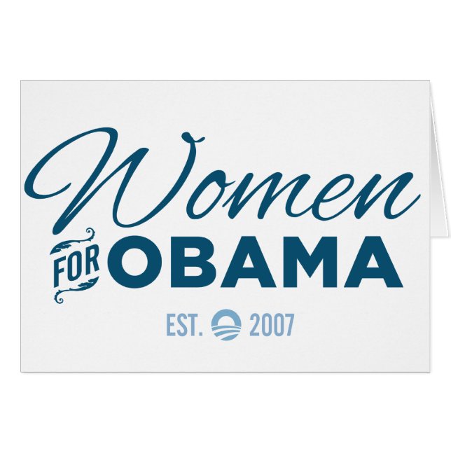 Cartão Mulheres para Obama (Frente Horizontal)