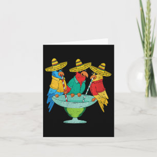 Cartão Mulheres Parrot Cinco De Mayo Funny Bebendo Tequil