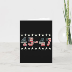 Cartão Mulheres Pró Trump 2024 45º Potus 45=47 Presidente