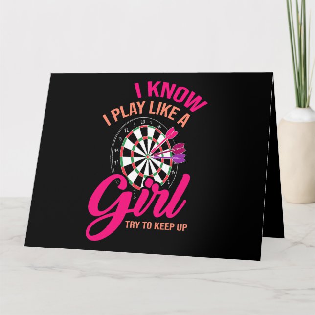 Cartão Mulheres Que Eu Sei Que Eu Toco Como Uma Garota Te (Frente)