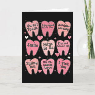 Cartão Mulheres Retro Dental Dente Dia dos Namorados Doce