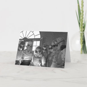 Cartão Mulheres soldadoras na Segunda Guerra Mundial, ano