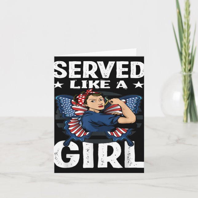 Cartão Mulheres Veteranas Vestido Como Uma Garota Dia das (Frente)