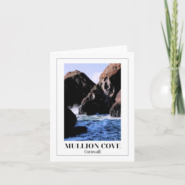 Cartão Mullion Cove, Cornwall (Frente)