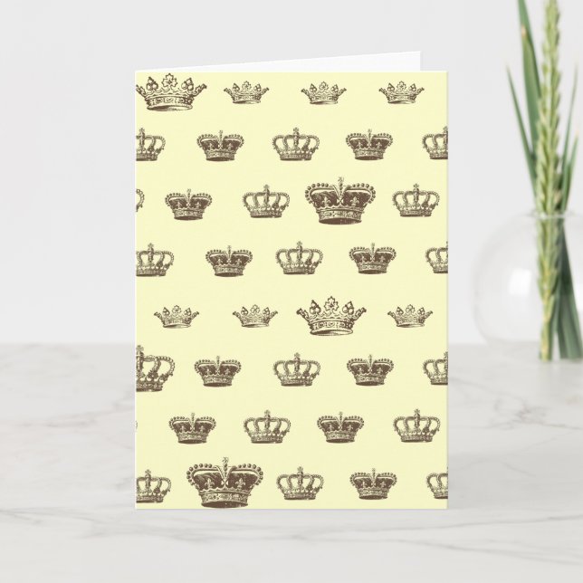 Cartão Multi Crown design - choose bkgd color (Frente)