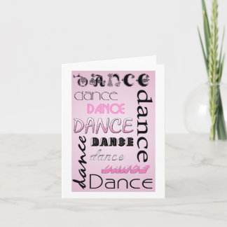 Cartão Multi Dance Text BLANK Note Card