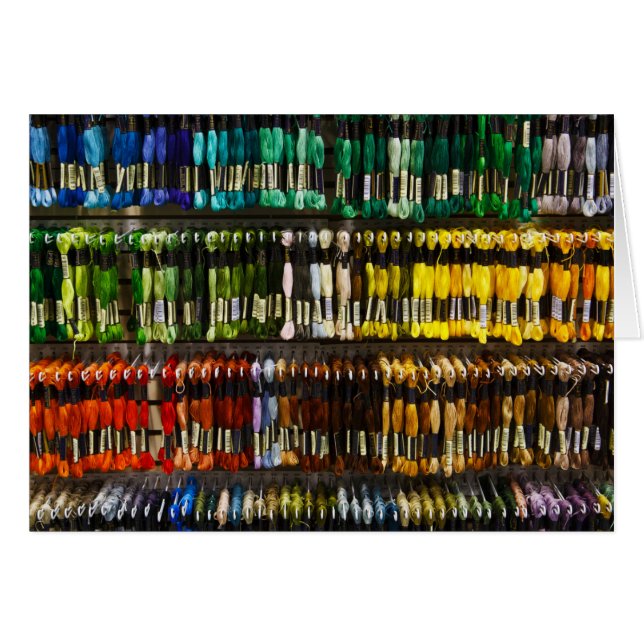 Cartão Multicolor Abstrato Weave (Frente Horizontal)