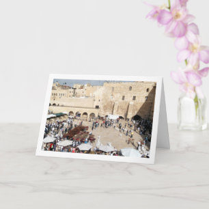 Cartão Multidão no Monte do Templo, Jerusalém, Israel