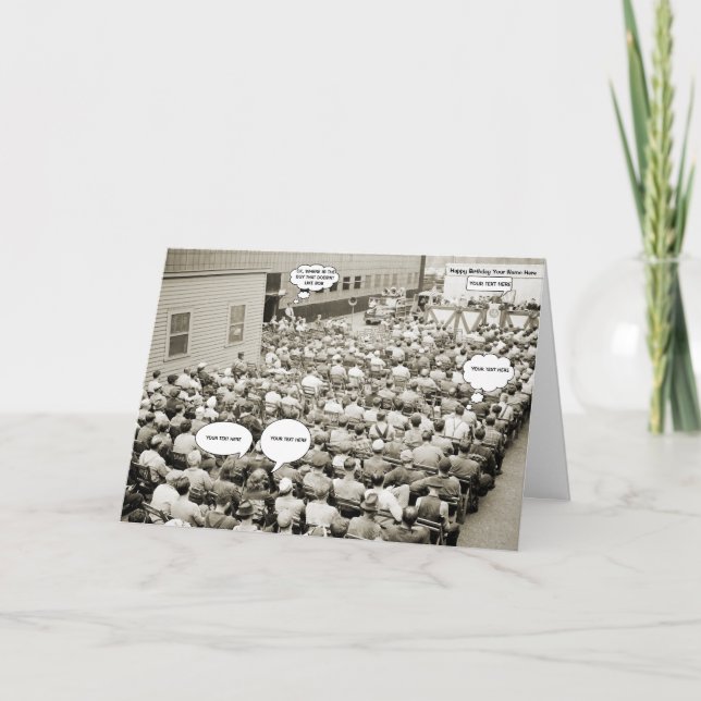 CARTÃO MULTIDÃO WWII DE 1940 DE BOLHAS DE DISCURSO DO PES (Frente)