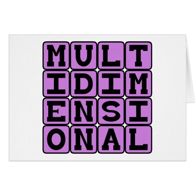 Cartão Multidimensional, Através de Muitas Dimensões (Frente Horizontal)