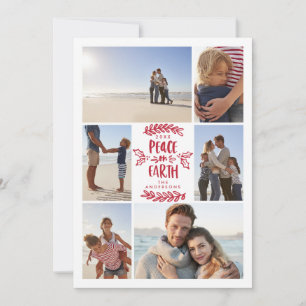 Cartão multifotografia de natal para a paz na Terr