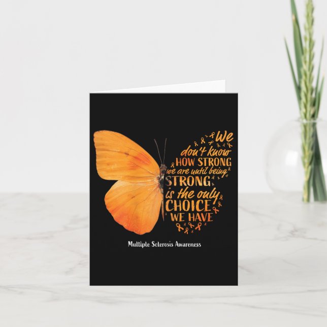 Cartão Multiple Sclerosis Awareness Women Mom Cute Butter (Frente)