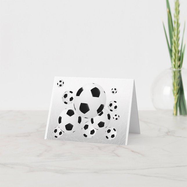 Cartão Multiple Soccer Balls Note Cards (Criador carregado)