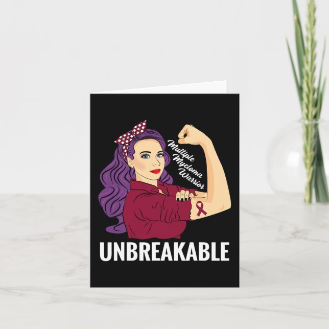 Cartão Múltiplos mielomas Sensibilização Guerreiro do Can (Frente)