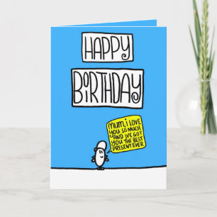 Cartão mum birthday card