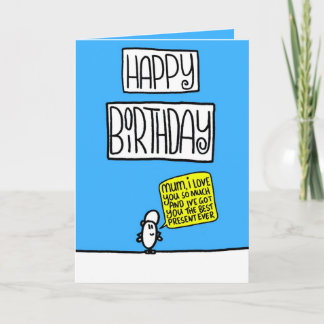Cartão mum birthday card