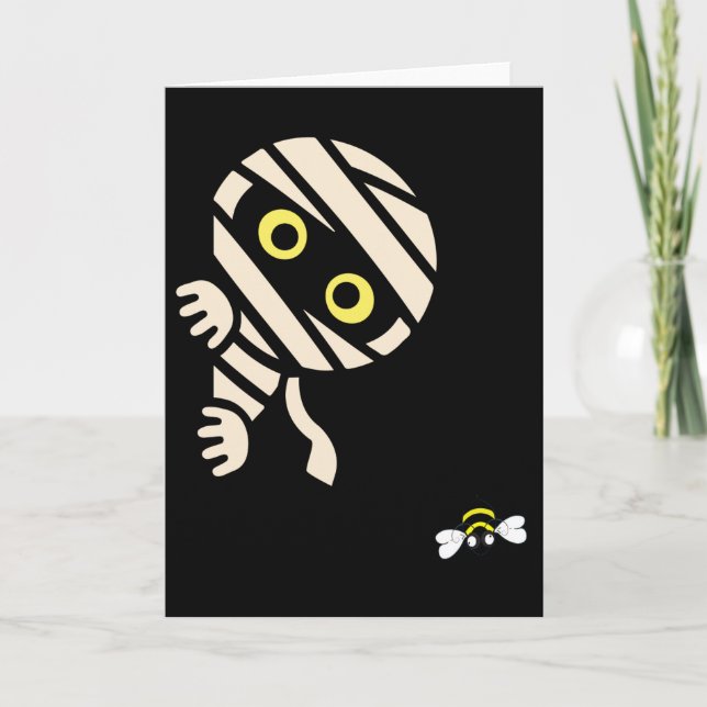 Cartão Mummy Bee Halloween Card (Frente)