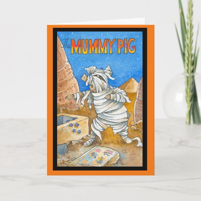 Cartão Mummy Pig Halloween greeting card (Frente)