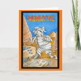 Cartão Mummy Pig Halloween greeting card