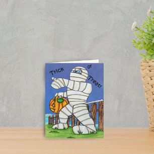 Cartão Mummy Trick or Treat Halloween Card