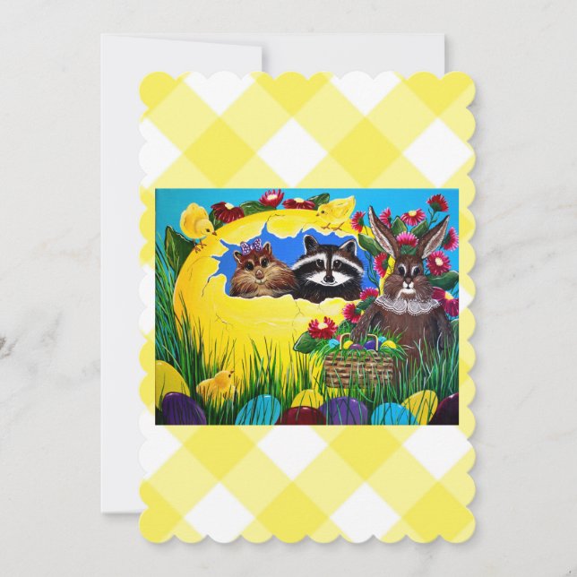 "Cartão Mundial da Páscoa de Elizabeth (Frente)