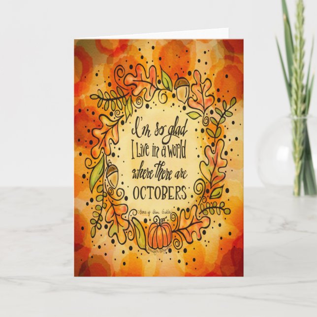 Cartão Mundo com Octobers (Frente)