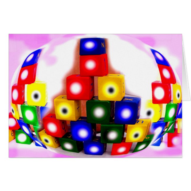 Cartão Mundo dos Blocos (Frente Horizontal)