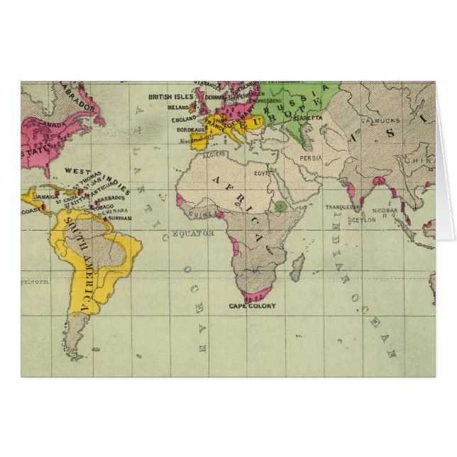 Cartão Mundo, missões da Morávia (Frente Horizontal)