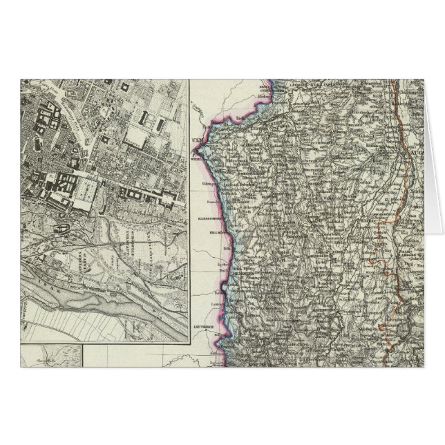 Cartão Munique, Augsburgo, Baviera (Frente Horizontal)