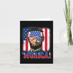 Cartão Murica Abe Lincoln 4 De Julho Murica Patriótica Me