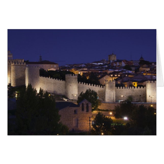 Cartão Muros de Los Cuarto Postes, crepúsculo (Frente Horizontal)