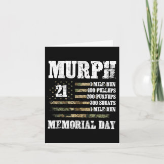 Cartão Murph 2023 memorial day workout patriotic hero wod
