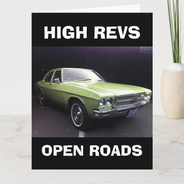 CARTÃO MUSCLE CAR BIRTHDAY GREETING CARD (Frente)