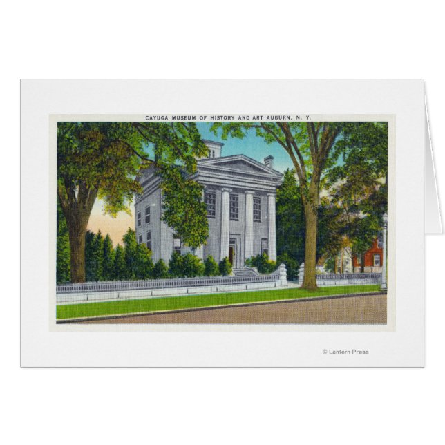 Cartão Museu de História e Arte de Cayuga (Frente Horizontal)