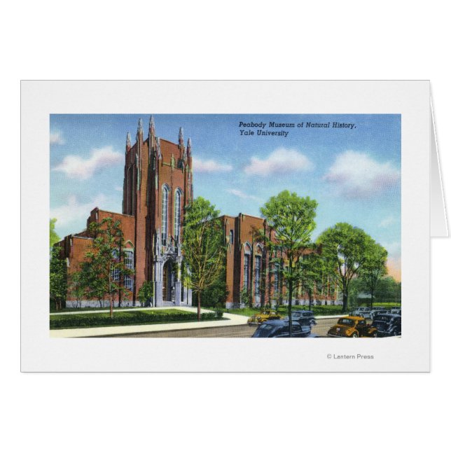 Cartão Museu de História Natural de Yale U Peabody (Frente Horizontal)