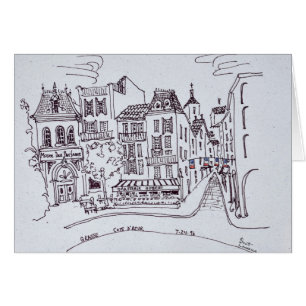 Cartão Museu de Perfume & Cena de Rua Grasse, França