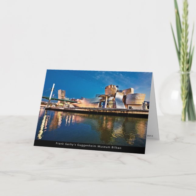 Cartão Museu Guggenheim de Frank Gerhy Bilbao (Frente)