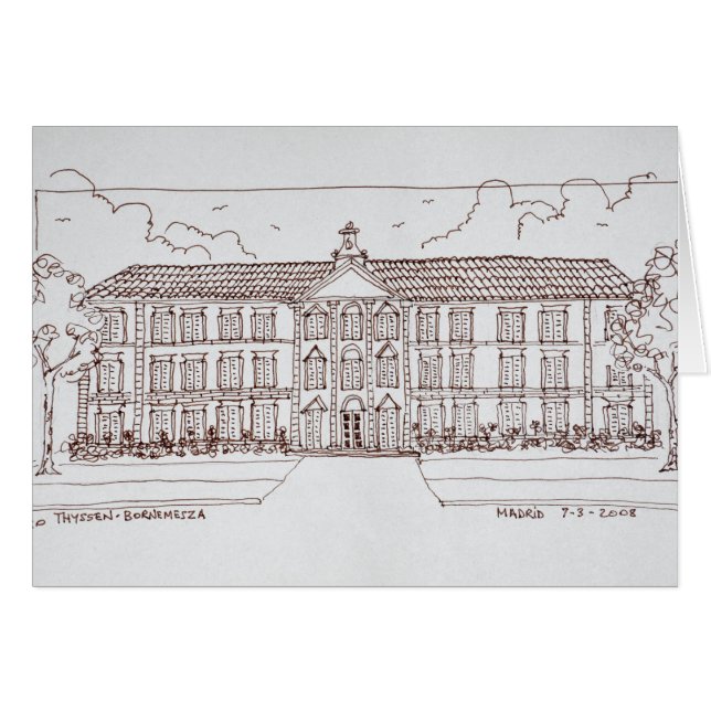 Cartão Museu Thyssen-Bornemisza| Madrid, Espanha (Frente Horizontal)