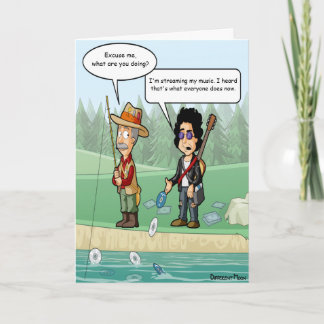Cartão Music Streaming Funny Pun Birthday Card