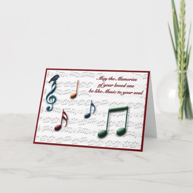 Cartão Music Sympathy Card (Frente)