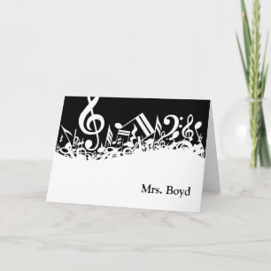 Cartão MUSIC TEACHER'S Customizable Note Cards