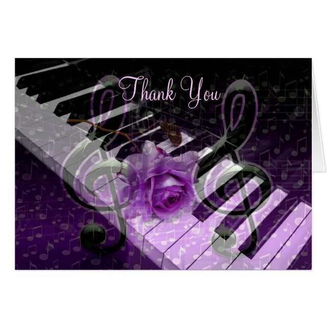 Cartão Música De Amor, Purle_ (Frente horizontal)